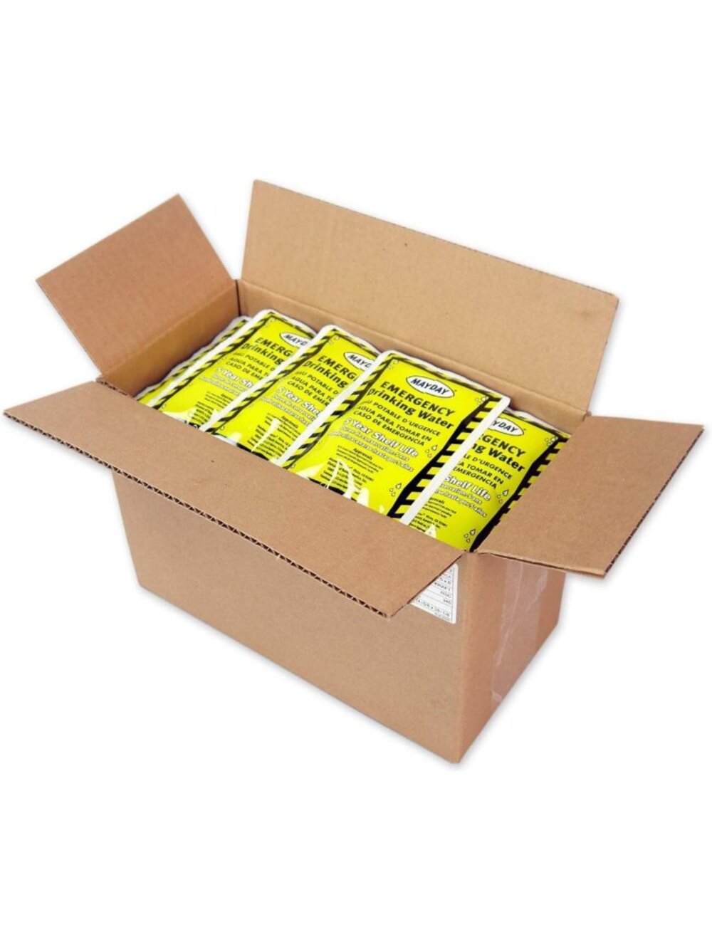 Emergency Water Pouches - 100 Pack for Survival, Backpacking & Preparedness